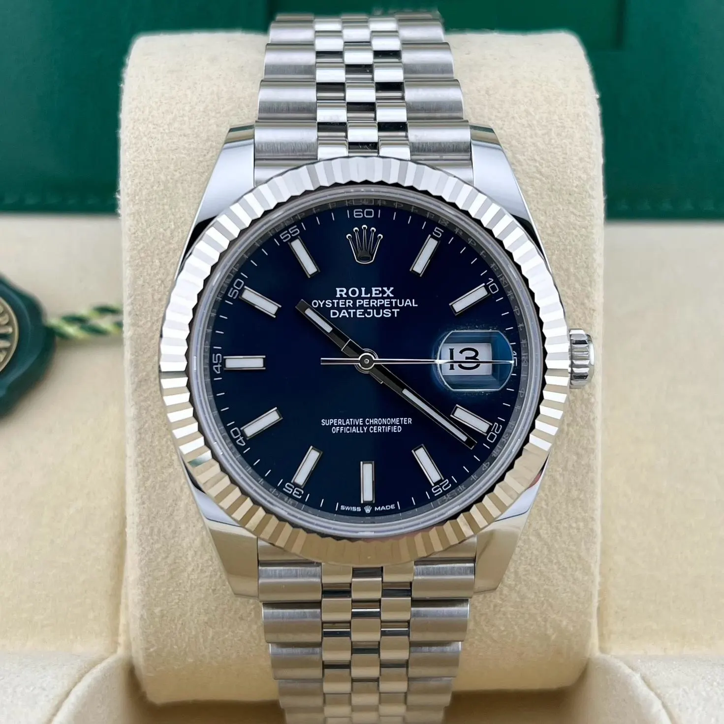 2021 Rolex Datejust 41 Fluted / Blue / Jubilee