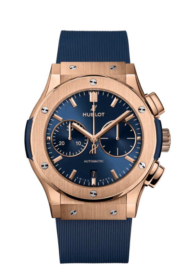 HUBLOT CLASSIC FUSION CHRONOGRAP KING GOLD BLUE