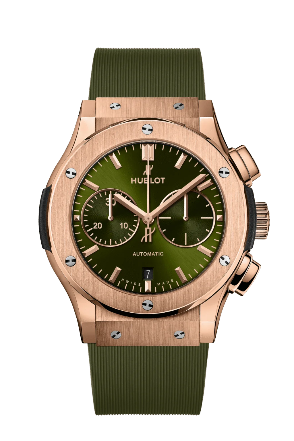 HUBLOT CLASSIC FUSION CHRONOGRAP KING GOLD GREEN