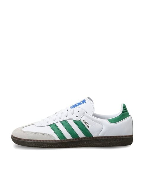 Adidas_Samba cloud white green