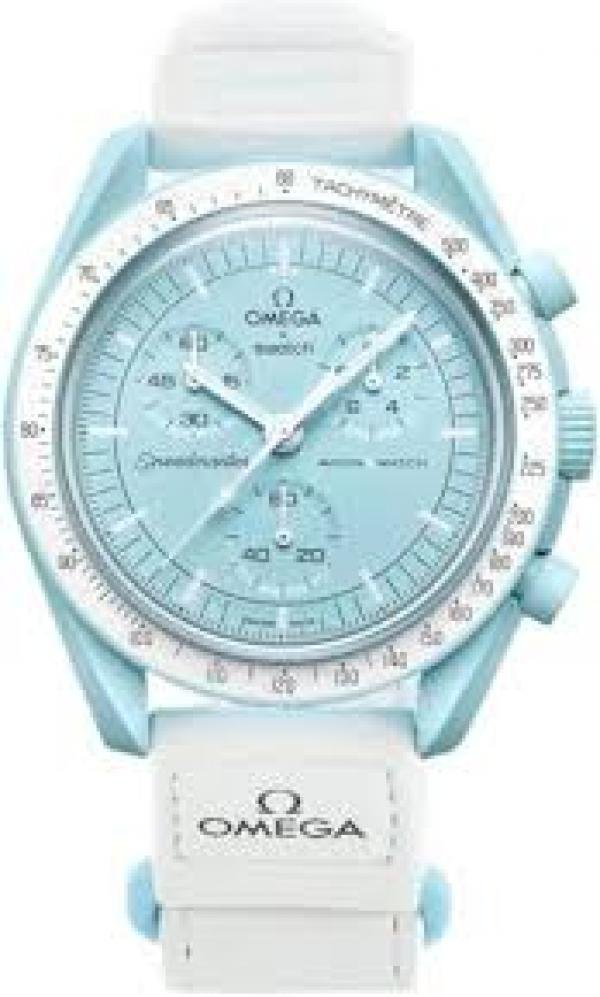 OMEGA X SWATCH MISSION TO MOON SKYBLUE WHITE PREMIUM QUALITY WATCH