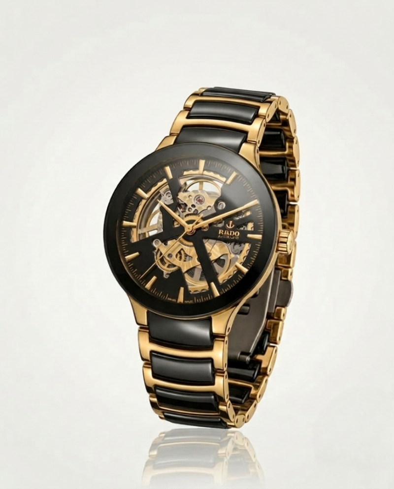 RADO CENTRIX AUTOMATIC BACK OPEN BLACK GOLD